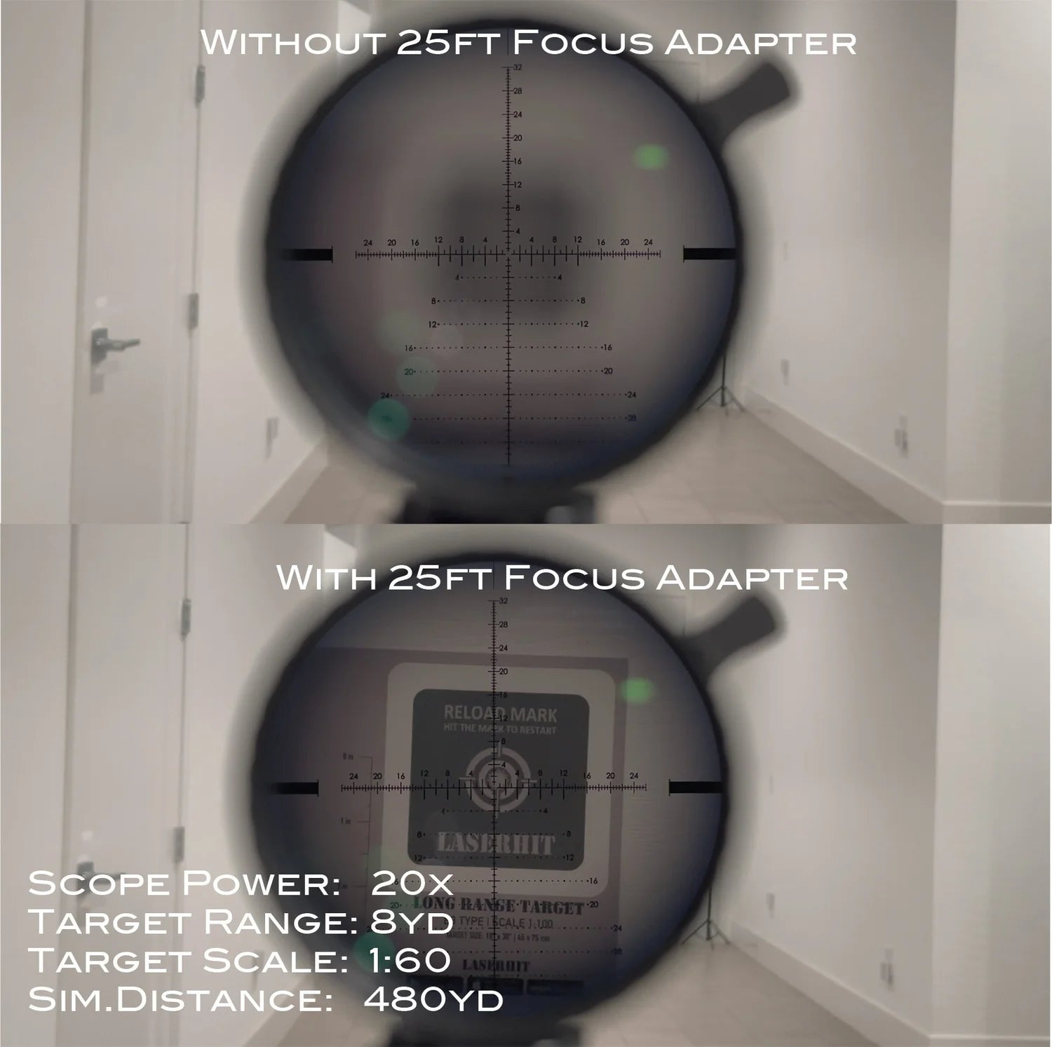LaserHIT 37mm 25ft Rifle Scope Focus Adapter